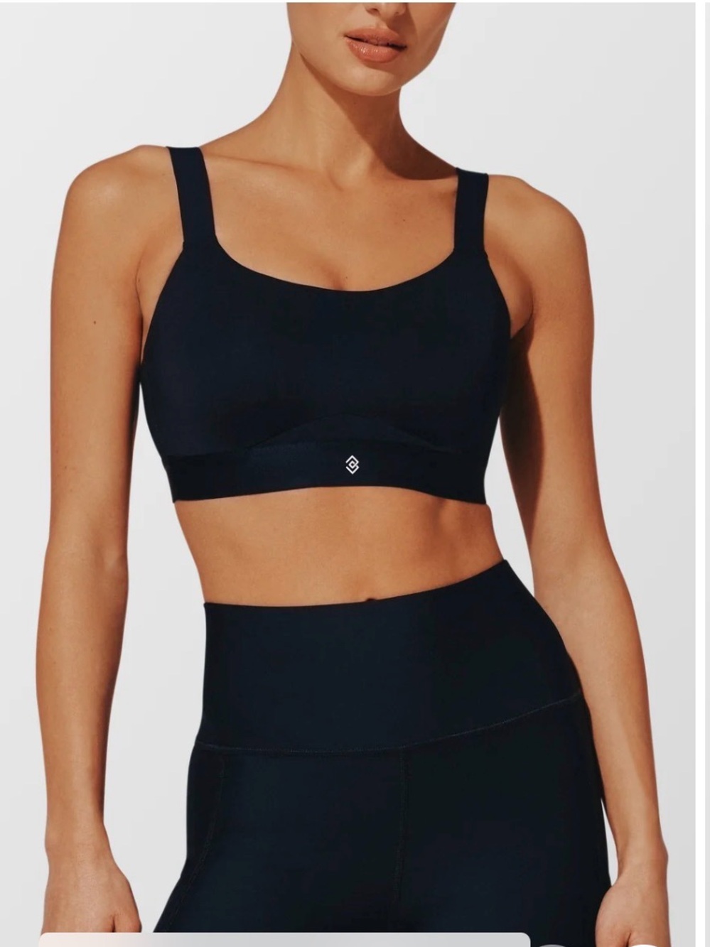 ThirdLove Black Adjustable Wireless Logo-Strap Sports Bra